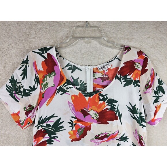 XIX Palms Hawaii Women's Short Sleeve Floral Dress Size 3 - Picture 2 of 4